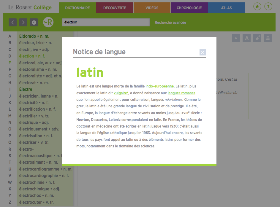 Notice de langue : exemple